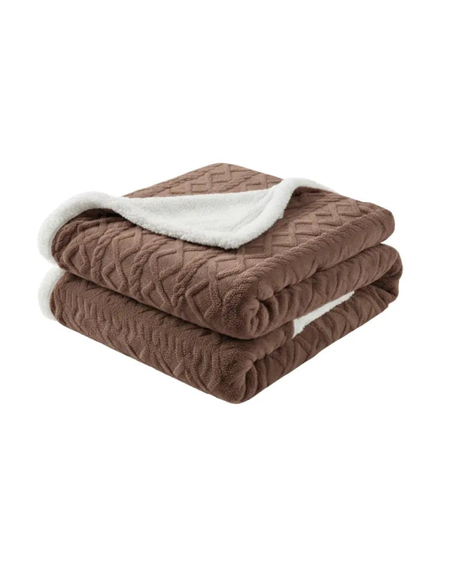 Ciepły Koc Dwuwarstwowy Polarowy Sherpa, Miękki i Lekki, Idealny na Chłodne Wieczory, Do Wystroju Wnętrz 11