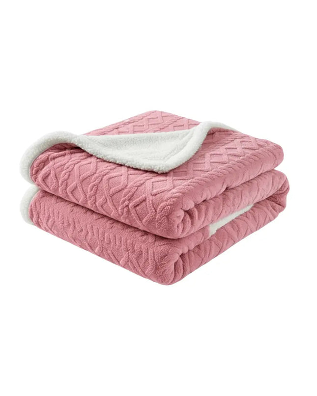 Ciepły Koc Dwuwarstwowy Polarowy Sherpa, Miękki i Lekki, Idealny na Chłodne Wieczory, Do Wystroju Wnętrz 6