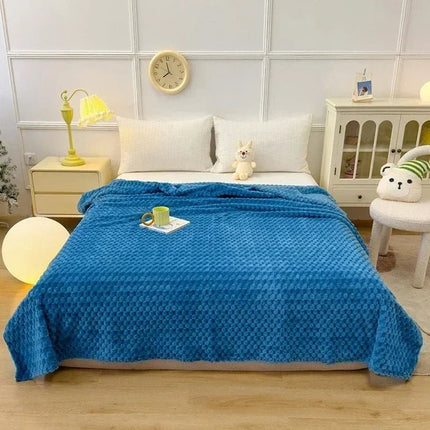 Ciepły Koc z Polaru Koralowego w Klasyczny Wzór w Kratkę – Idealny na Sofę i Łóżko, 100x150 cm, 150x200 cm, 180x200 cm, 200x230 cm 6