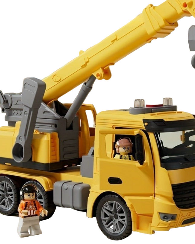 Ciężarówka Budowlana Wzór Z Działającym Żurawiem i Dźwiękiem 0