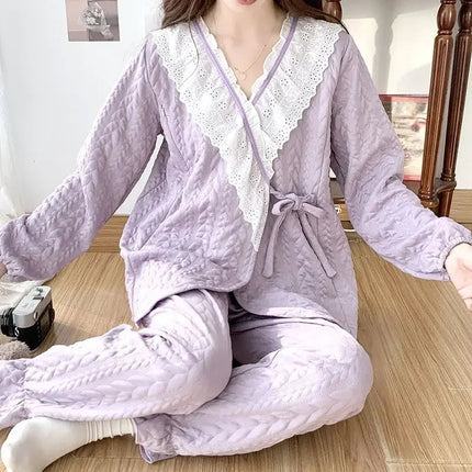 ComfortMama | Piżama poporodowa z dekoltem w serek 7