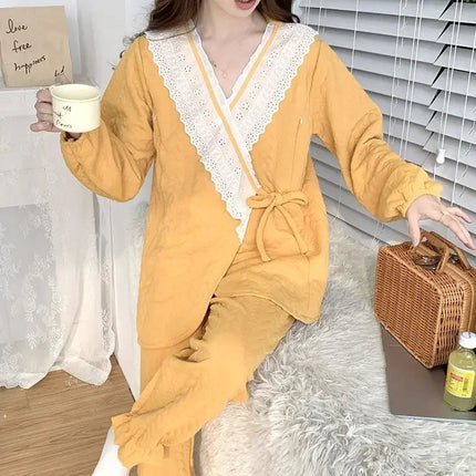 ComfortMama | Piżama poporodowa z dekoltem w serek 8