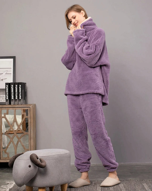 CozyFleece – Miękki, 2-częściowy zestaw odzieży domowej – Wygodna damska piżama na relaksujące dni 1