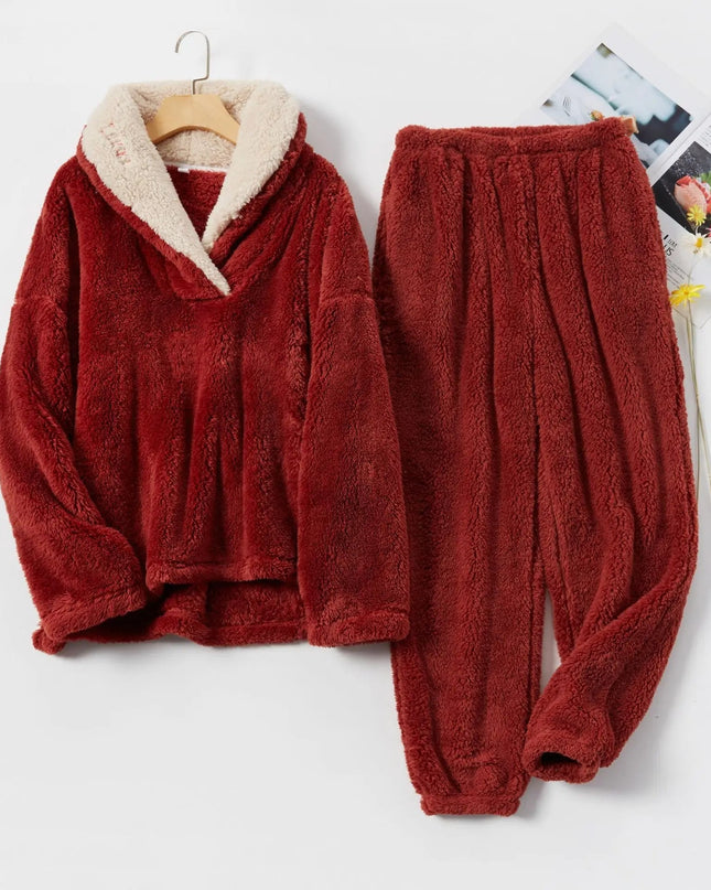 CozyFleece – Miękki, 2-częściowy zestaw odzieży domowej – Wygodna damska piżama na relaksujące dni 3