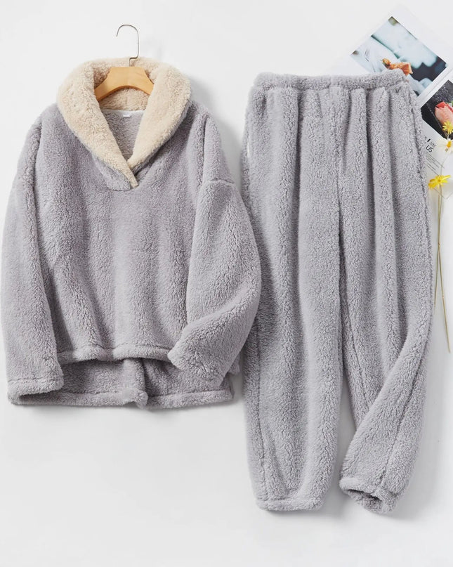 CozyFleece – Miękki, 2-częściowy zestaw odzieży domowej – Wygodna damska piżama na relaksujące dni 5