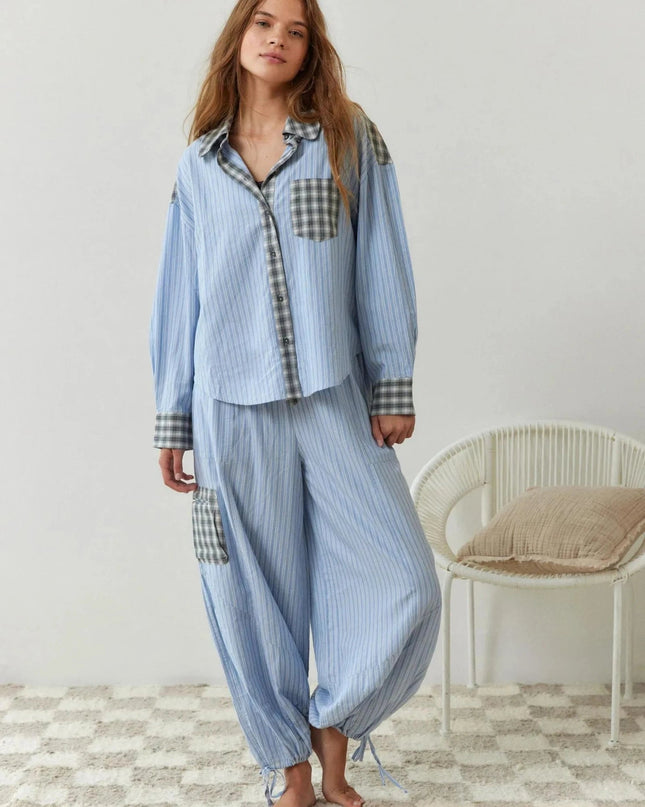 CozyNights – Luźna piżama dwuczęściowa – idealna odzież domowa na relaksujące noce 1