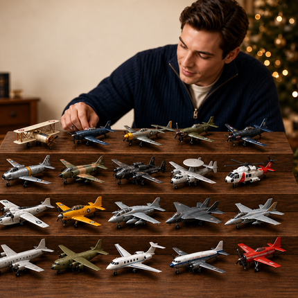 Adventný kalendár s miniatúrami lietadiel