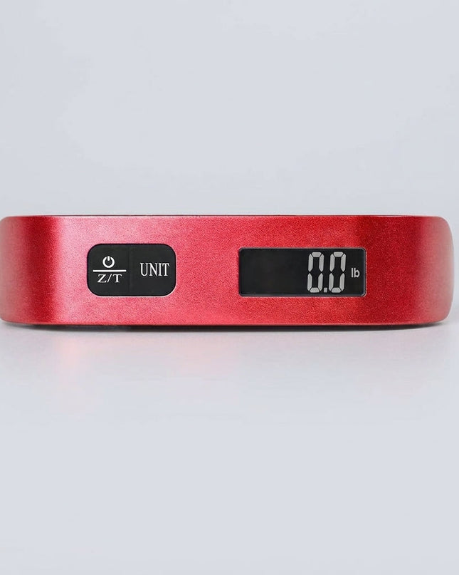 Cyfrowa waga do bagażu z podświetlanym wyświetlaczem LCD i gumowym uchwytem – przenośne narzędzie do ważenia bagażu, udźwig 50 kg 2