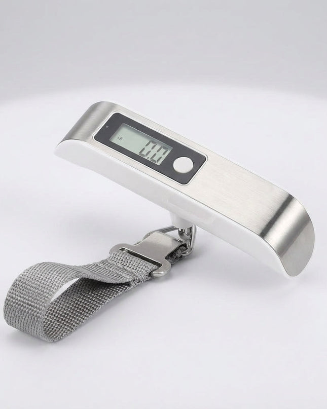 Cyfrowa waga do bagażu z podświetlanym wyświetlaczem LCD i gumowym uchwytem – przenośne narzędzie do ważenia bagażu, udźwig 50 kg 9