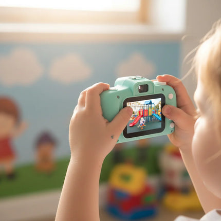 Cyfrowy aparat fotograficzny dla dzieci z nagrywaniem HD, 12 MP, lekki i wytrzymały, z kart 10