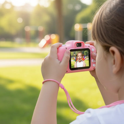 Cyfrowy aparat fotograficzny dla dzieci z nagrywaniem HD, 12 MP, lekki i wytrzymały, z kart 7