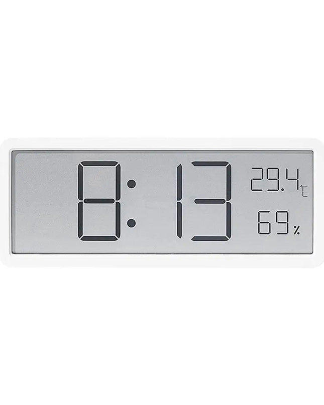 Cyfrowy Zegar Ścienny z Wyświetlaczem – Nowoczesny Zegar na Ścianę do Salonu, Pokazuje Temperaturę i Datę, Minimalistyczny Design 0