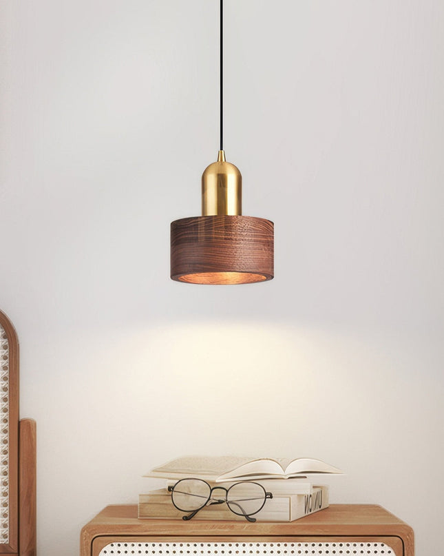 Cylindryczna Lampa Wisząca w Stylu Japońskim – Nowoczesny Design z LED 0