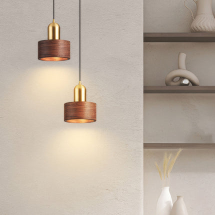 Cylindryczna Lampa Wisząca w Stylu Japońskim – Nowoczesny Design z LED 1