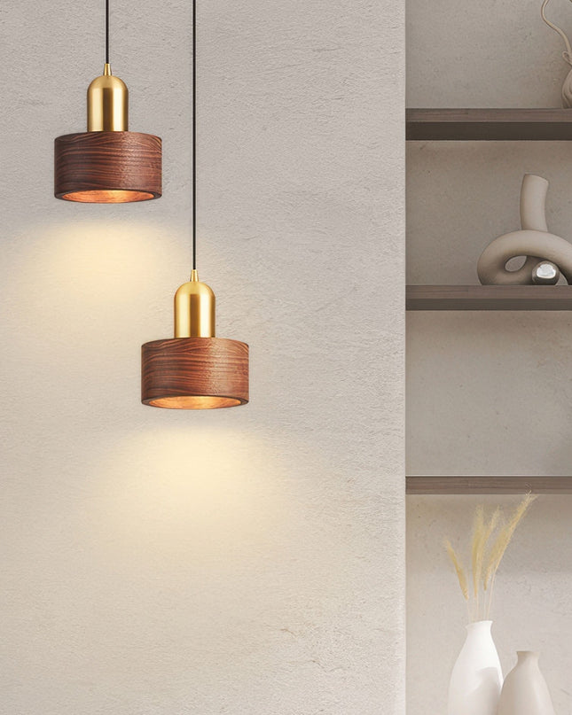 Cylindryczna Lampa Wisząca w Stylu Japońskim – Nowoczesny Design z LED 1