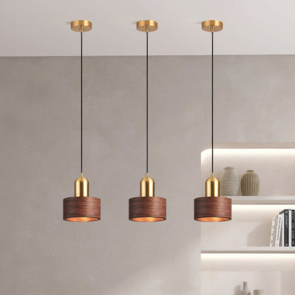 Cylindryczna Lampa Wisząca w Stylu Japońskim – Nowoczesny Design z LED 2