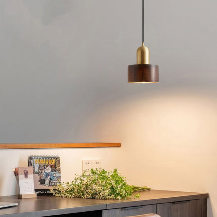 Cylindryczna Lampa Wisząca w Stylu Japońskim – Nowoczesny Design z LED 3