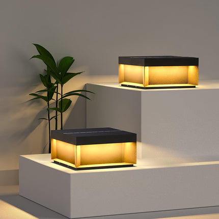 Czarna Lampa Ogrodowa LED Solarna IP65 – Wodoodporna Latarnia do Oświetlenia Ogrodu i Tarasu 2