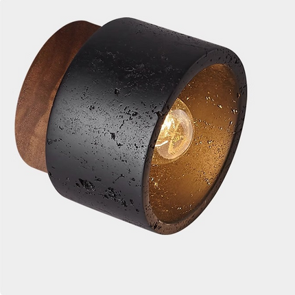 Czarna Lampa Sufitowa Ascend Stone do Salonu – Nowoczesny Design z Naturalnych Materiałów, Oświetlenie LED 3