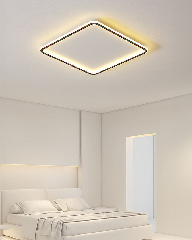 Czarna Lampa Sufitowa LED Geometryczna z Aluminium i Silikonu – Nowoczesna Lampy Sufitowe do Salonu i Sypialni 5