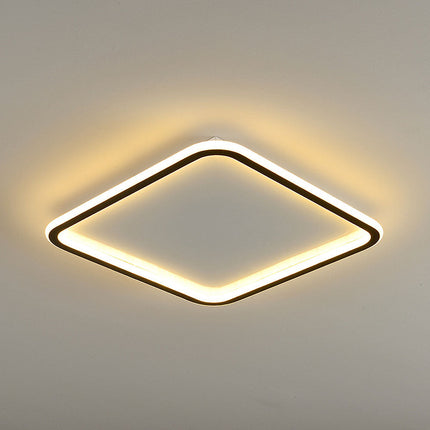 Czarna Lampa Sufitowa LED Geometryczna z Aluminium i Silikonu – Nowoczesna Lampy Sufitowe do Salonu i Sypialni 6
