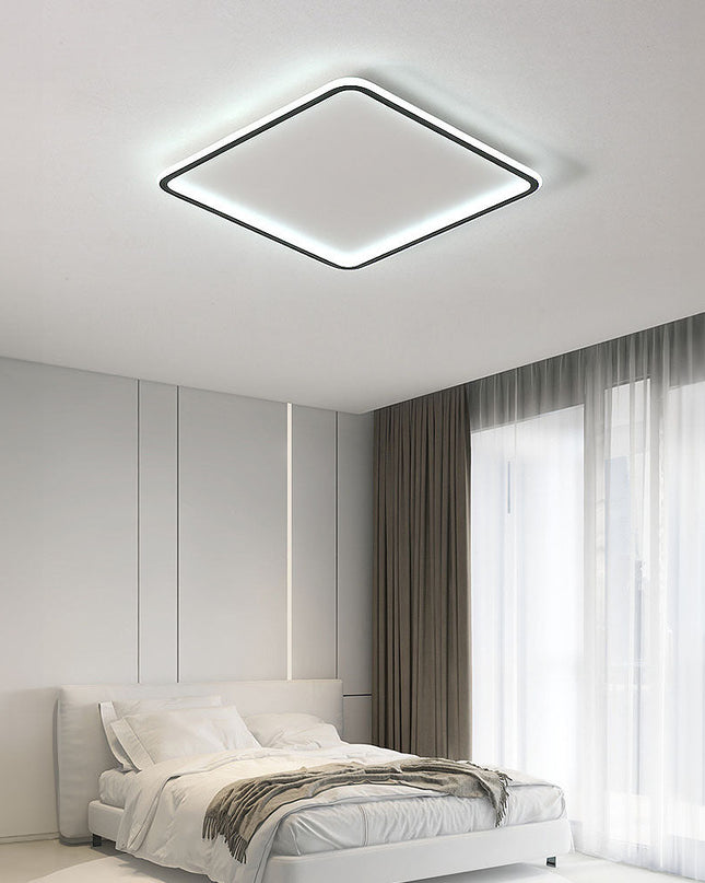 Czarna Lampa Sufitowa LED z Geometrycznym Wzorem – Nowoczesna Lampa Sufitowa do Salonu, Sypialni i Biura 3