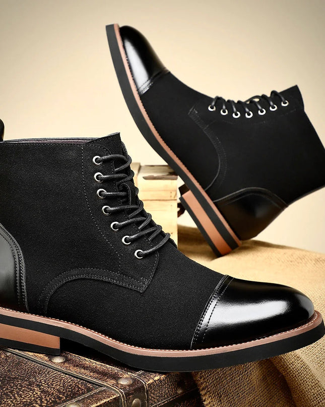 Czarne skórzane buty typu Oxford z amortyzowaną wkładką i zamkniętym sznurowaniem – eleganckie obuwie męskie 6