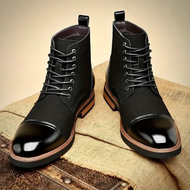 Czarne skórzane buty typu Oxford z amortyzowaną wkładką i zamkniętym sznurowaniem – eleganckie obuwie męskie 7