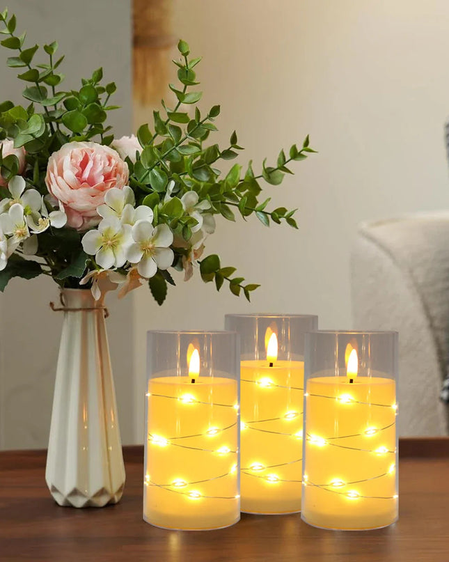 Czerwona Świeca LED 18 cm – Bezpieczna Świeczka Elektryczna z Ciepłym Białym Światłem do Dekoracji na Święta i Wesele 1