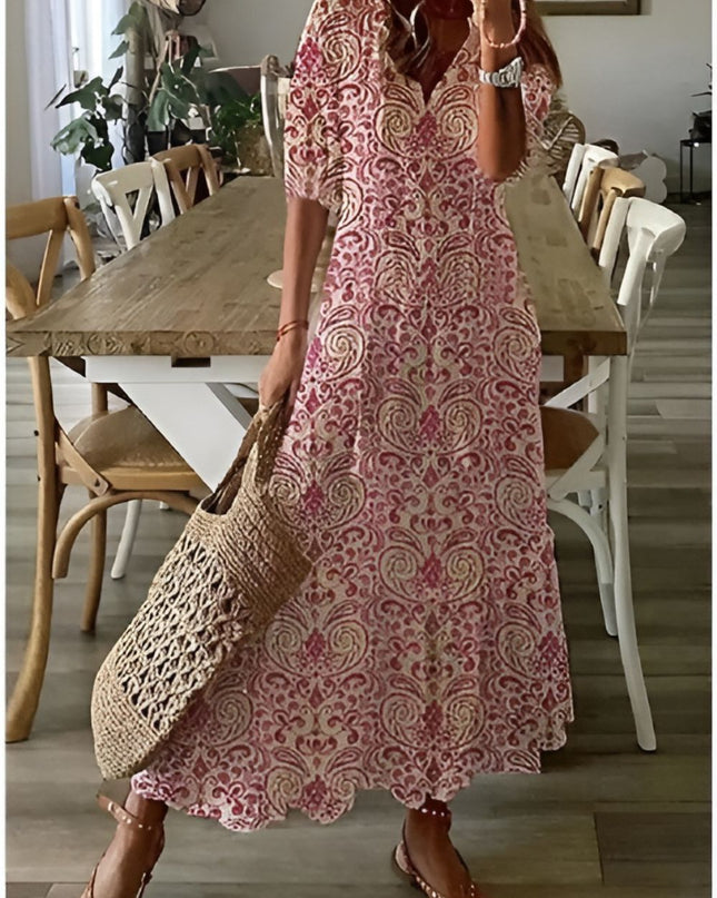 Damska sukienka o luźnym kroju z frędzlami – lekka, letnia sukienka w stylu boho 4