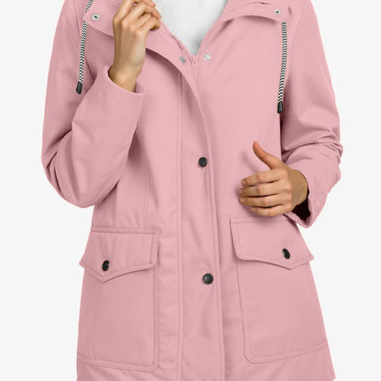 Damski Płaszcz Przeciwdeszczowy Wiatroszczelny z Regulowanym Kapturem – Lekka Kurtka Przejściowa z Odblaskowymi Detailami 6