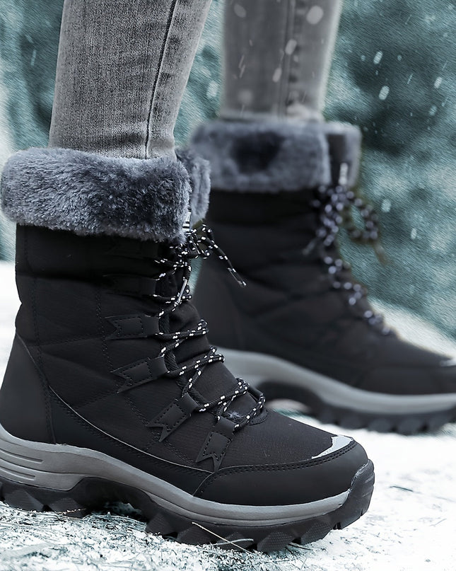 Damskie buty zimowe z miękką wyściółką i antypoślizgową podeszwą – wytrzymałe obuwie outdoorowe na zimne dni 7