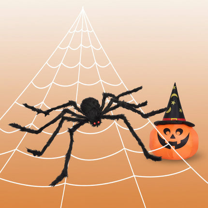 Dekoracje Halloween z pajęczą siecią o długości 508 cm z dekoracyjnym pająkiem, idealne do wnętr 0
