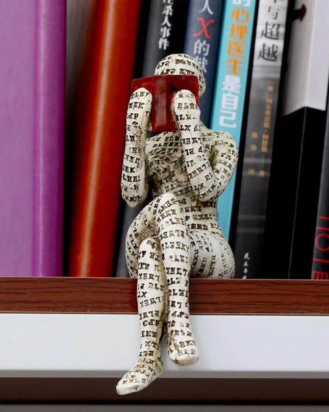 Dekoracyjna rzeźba „Mola książkowego” do wystroju domu – wysokiej jakości żywica – elegancki akcent literacki – 30 cm 2