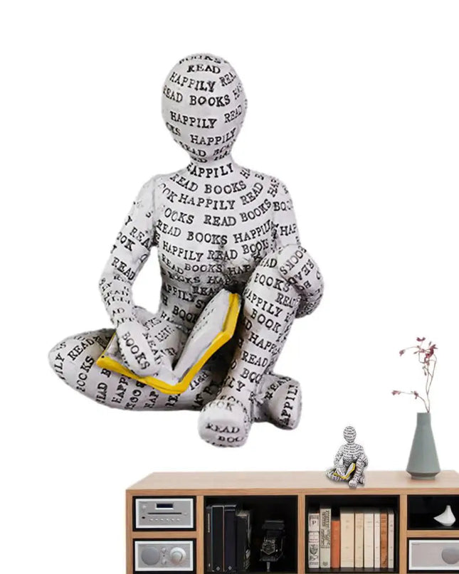 Dekoracyjna rzeźba „Mola książkowego” do wystroju domu – wysokiej jakości żywica – elegancki akcent literacki – 30 cm 5