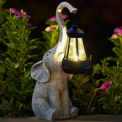 Delikatna Lampa Ogrodowa Słonia z Baterią Słoneczną – Nowoczesne Oświetlenie LED do Ogrodu i Wnętrz 0