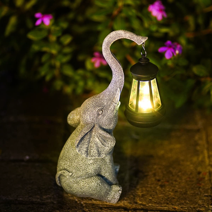 Delikatna Lampa Ogrodowa Słonia z Baterią Słoneczną – Nowoczesne Oświetlenie LED do Ogrodu i Wnętrz 2