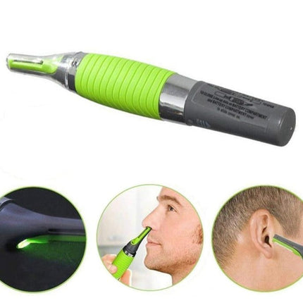 Delikatny trymer do włosków w uszach i nosie z lampką LED 2