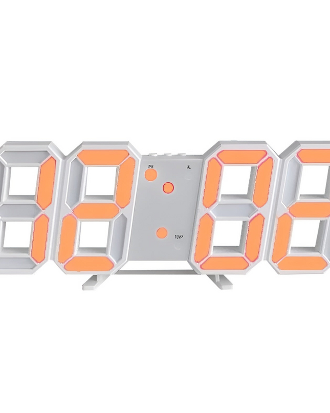 Designerski Zegar Ścienny LED 3D z Cyfrowym Wyświetlaczem i Intuicyjną Obsługą 7