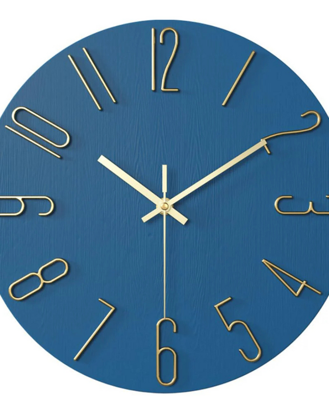 Designerski zegar ścienny do salonu z prostą formą i stylem 0