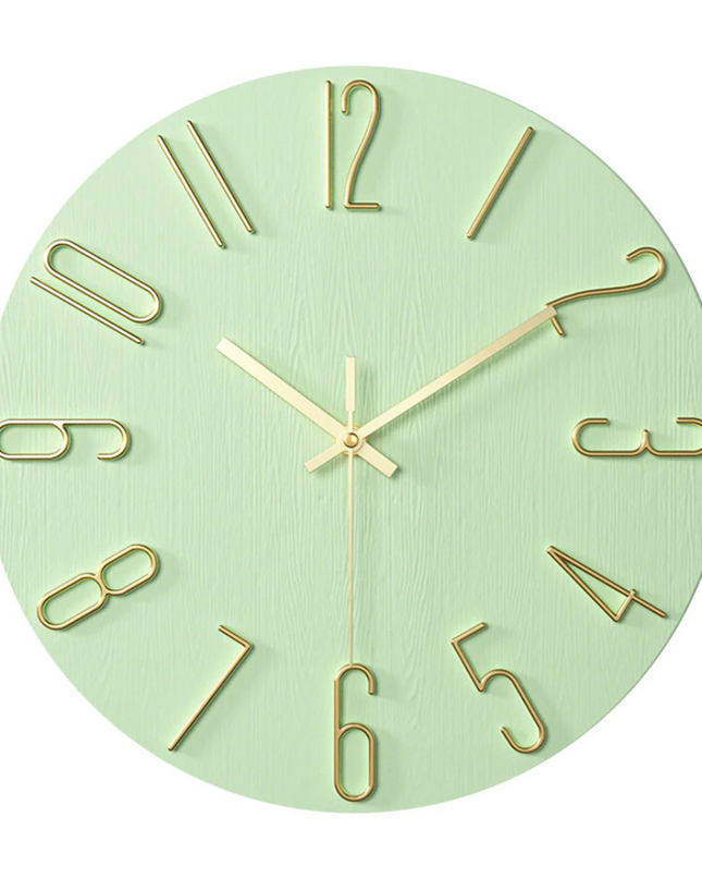 Designerski zegar ścienny do salonu z prostą formą i stylem 3