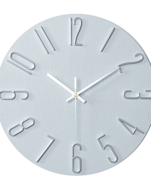 Designerski zegar ścienny do salonu z prostą formą i stylem 5