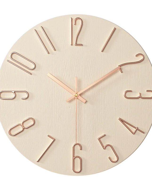 Designerski zegar ścienny do salonu z prostą formą i stylem 8