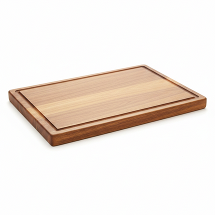 Deska do krojenia z drewna akacjowego – powierzchnia przyjazna dla noży – trwała drewniana deska do krojenia do gotowania i serwowania – 38 x 26 cm 5