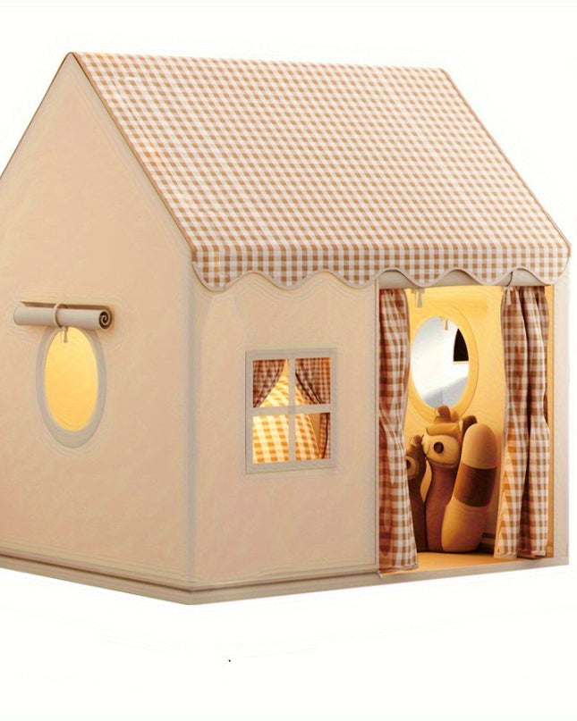 Domek do zabawy dla dzieci w pomieszczeniach, łatwy w montażu – przestronna konstrukcja z poliestru sprzyjająca kreatywnej zabawie – 130 cm x 120 cm x 100 cm 5