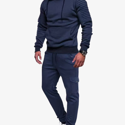 Dres Męski Komplet Elite, Całoroczny Strój do Biegania, Oddychający Materiał, Elastyczny Pas, Czarny/Szary, Rozmiary S-3XL 8