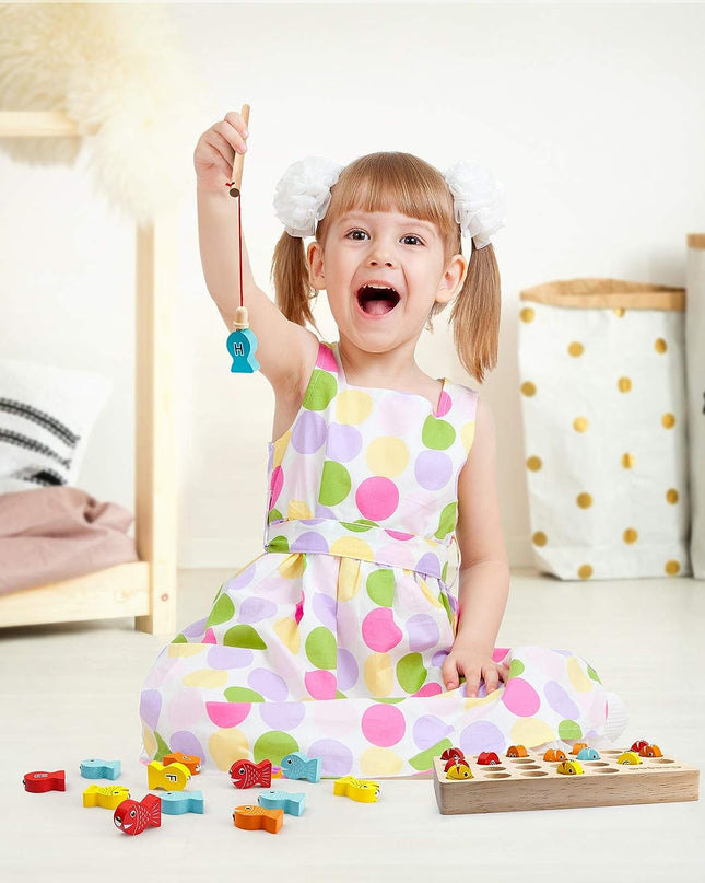 Drewniana Gra Magnetyczna Łowienie Ryb 1