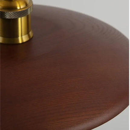 Drewniana Lampa Wisząca LED – Nowoczesny Design z Witrażem 3