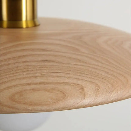 Drewniana Lampa Wisząca LED – Nowoczesny Design z Witrażem 8