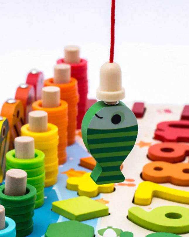 Drewniana Tablica Edukacyjna Montessori dla Dzieci z Układankami – Bezpieczna i Interaktywna Zabawa rozwoju Umiejętności Manualnych 5